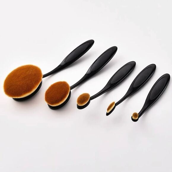 5pc Oval Makeup Brushes Set - Picture 1 of 6